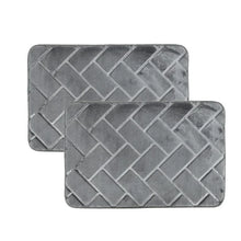 Tapis de bain en velours et mousse à mémoire de forme simple face – Tapis de salle de bain ultra doux antidérapant, tapis de sol à séchage rapide (60 × 41 cm)