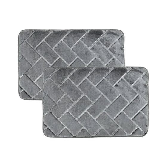 Single Side Velvet Memory Foam Bath Mat – Ultra Soft Non-Slip Bathroom Rug, Quick Dry Floor Mat (60 × 41 cm)