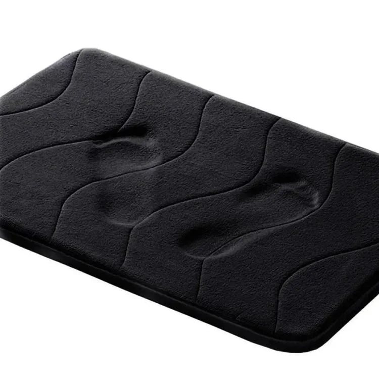 Tapis de bain en mousse à mémoire de forme – Tapis de salle de bain antidérapant et absorbant avec surface en velours doux