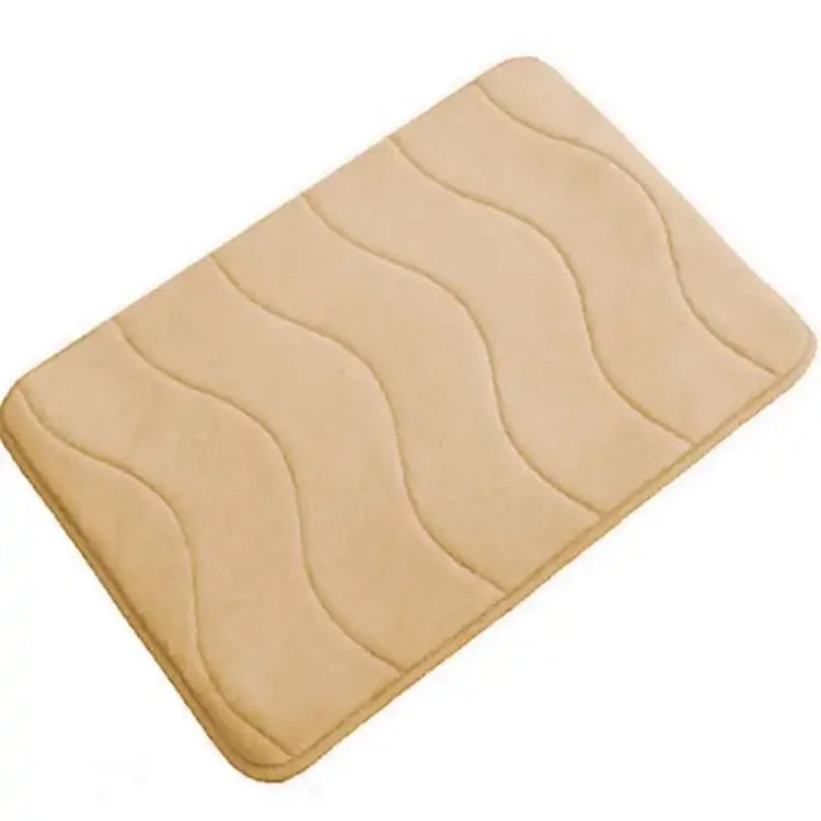 Tapis de bain en mousse à mémoire de forme – Tapis de salle de bain antidérapant et absorbant avec surface en velours doux