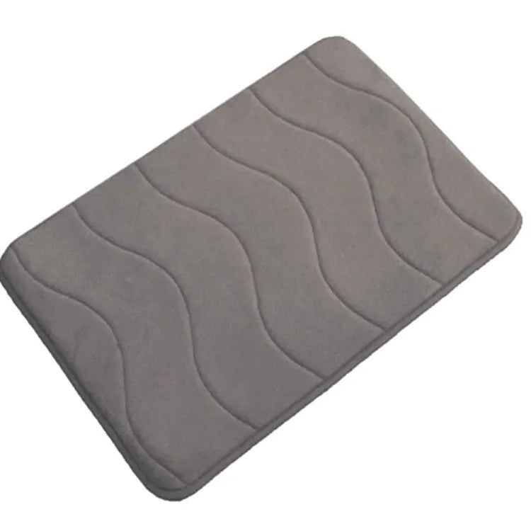 Tapis de bain en mousse à mémoire de forme – Tapis de salle de bain antidérapant et absorbant avec surface en velours doux