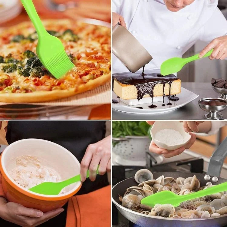 Premium 5-Piece Silicone Kitchen Utensil Set – Heat-Resistant Non-Stick Cooking Tools with Spatula, Turner, Brush & Whisk