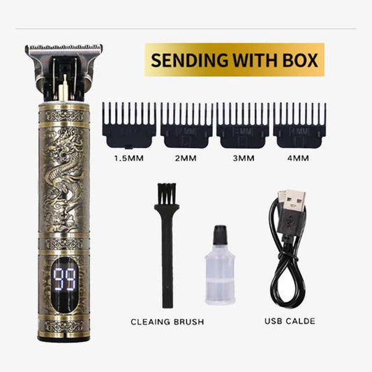 LCD Display T9 Electric Hair Clipper – 0mm Shaver & Hair Trimmer for Men, Travel Barber Razor Shaving Machine, Home Appliances