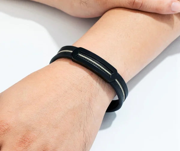 Leather Chain Combination Men Bracelet (EGBT132)