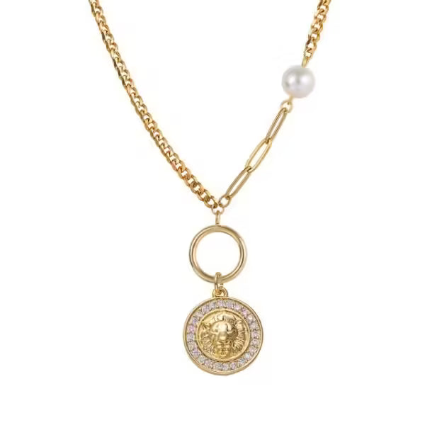 Collier élégant avec pendentif lion (EGN092)
