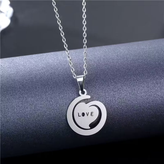 Love Heart Pendant Women Necklace(EGN190)