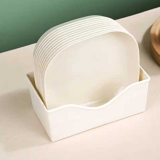 10Pcs Multi-Function Spit Bone Dish Set - Food Grade Plastic, Round & Square Household Garbage Plates for Dining Table