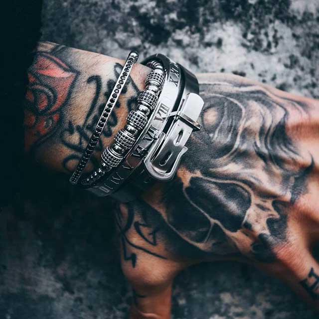 luxurious titanium steel bracelet set egbt416 gallery img 16