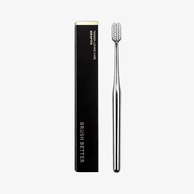 Luxury Soft Toothbrush for Men & Women – Gold & Silver Dental Brushes, Elegant Gentle Adult Toothbrushes, Perfect for Drop Shipping