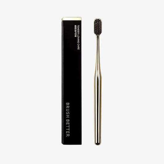 Luxury Soft Toothbrush for Men & Women – Gold & Silver Dental Brushes, Elegant Gentle Adult Toothbrushes, Perfect for Drop Shipping