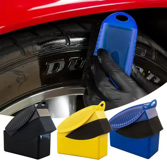 Car Tire Waxing & Polishing Sponge Detailing Pad for Tire, Wheel Rim, and Trim Cleaning & Shine