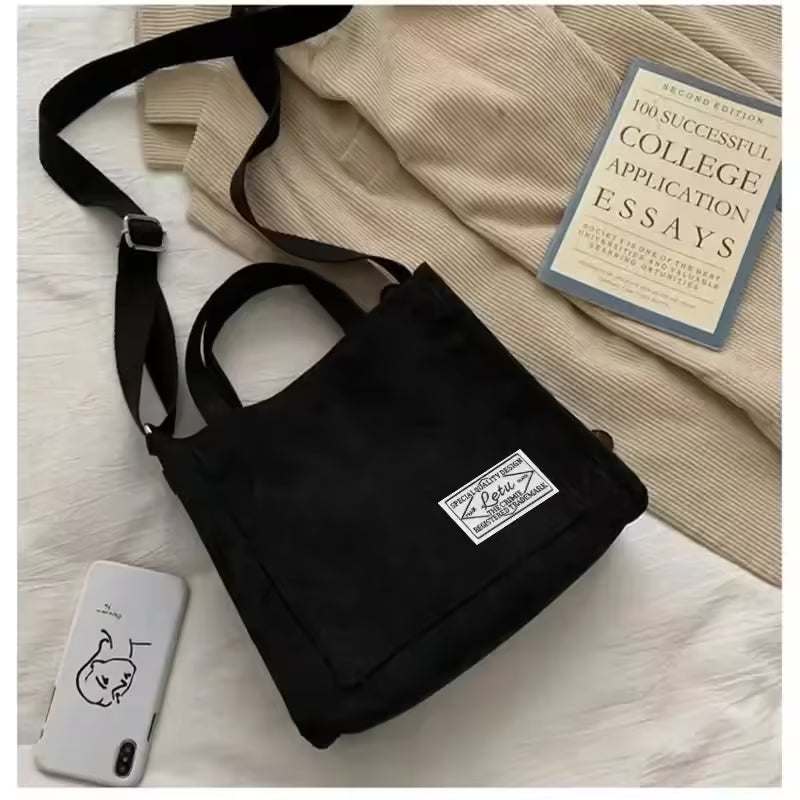 Minimalist Corduroy Small Square Shoulder Bag Casual Crossbody Purse for Women | Stylish & Lightweigh (EGB266)
