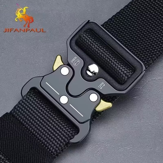 Men's Tactical Belt High-Quality Army Outdoor Hunting & Survival Belt Multi-Function Combat Canvas Nylon Marine Corps Luxury Gear