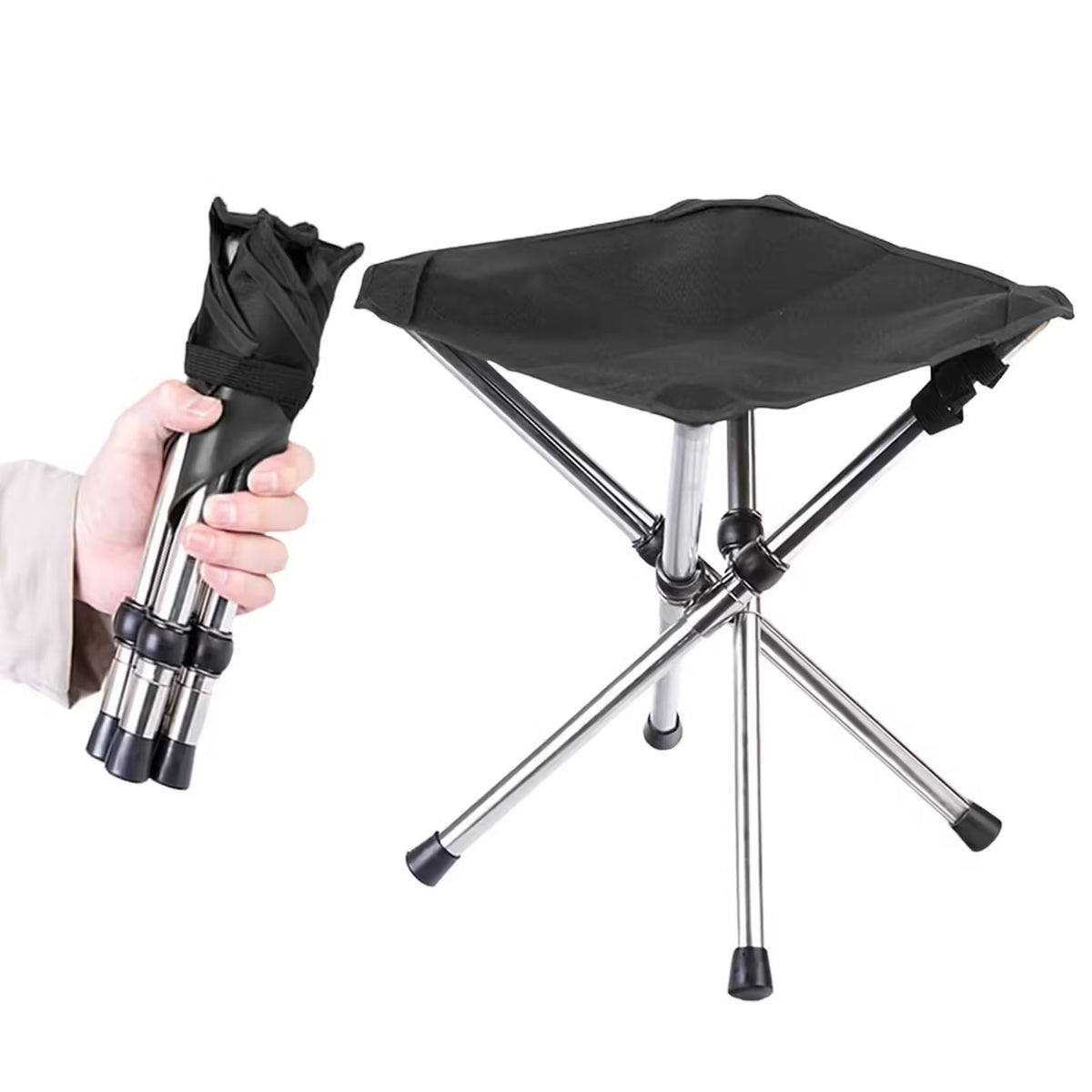 Portable Folding Tripod Stool – Ideal for Camping, Fishing, and Outdoor Adventures