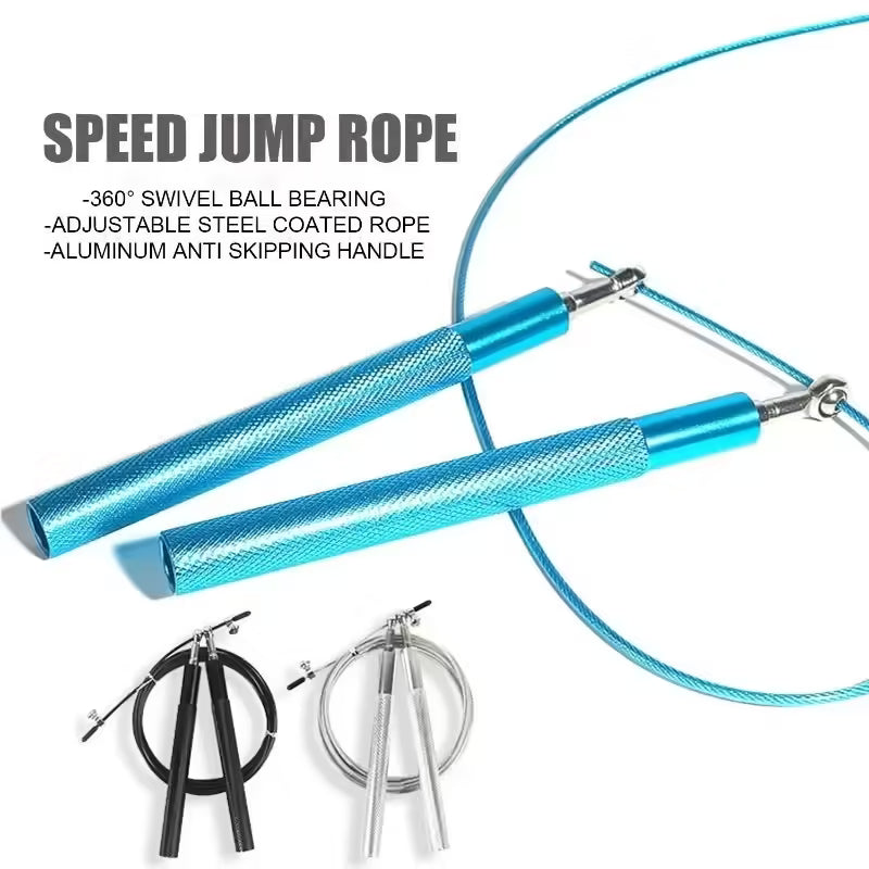 Speed Jump Rope with 360° Swivel Ball Bearings | Adjustable Steel Coated Rope for Fitness, Boxing, & Skipping Workouts