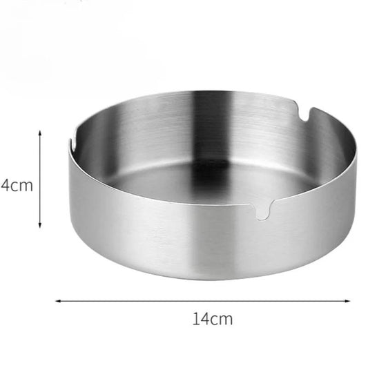 Cendrier rond en acier inoxydable