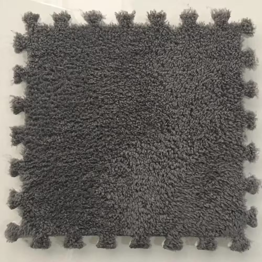 1 Piece Soft Velvet Floor Mat Puzzle Foam Pad for Bedroom and Household - Elegant Suede Carpet Design