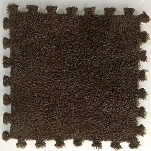 1 Piece Soft Velvet Floor Mat Puzzle Foam Pad for Bedroom and Household - Elegant Suede Carpet Design