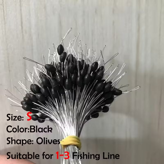 300 butées ovales en silicone pour flotteurs de pêche | Butées anti-accrochage