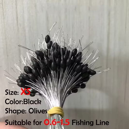 300 butées ovales en silicone pour flotteurs de pêche | Butées anti-accrochage