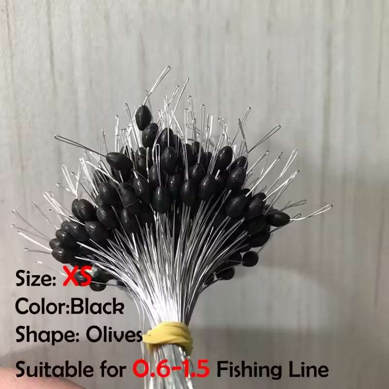 300 butées ovales en silicone pour flotteurs de pêche | Butées anti-accrochage