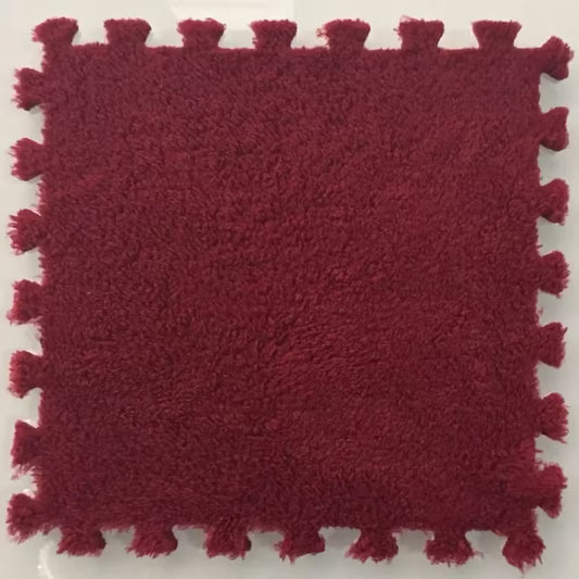 Tapis de sol en velours doux, 1 pièce, forme puzzle en mousse, idéal pour la chambre et la maison - Design élégant en suédine