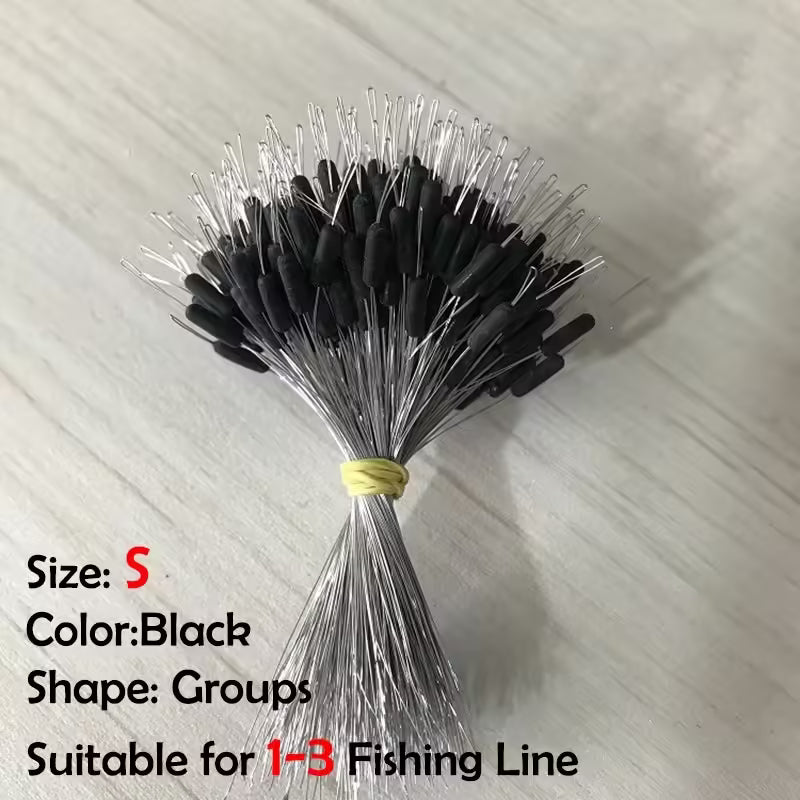 300 butées ovales en silicone pour flotteurs de pêche | Butées anti-accrochage