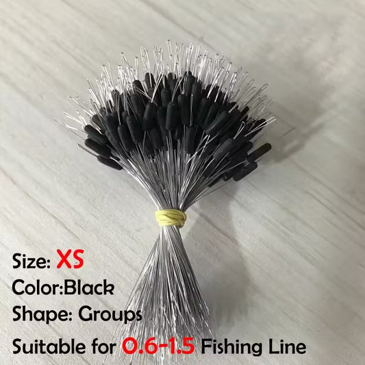 300 butées ovales en silicone pour flotteurs de pêche | Butées anti-accrochage