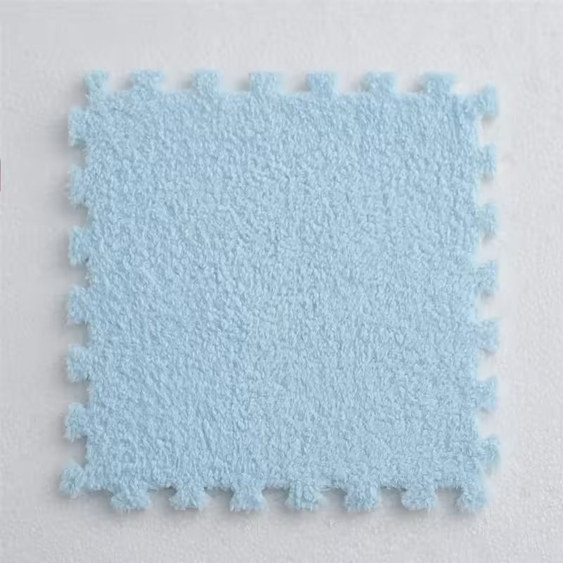 1 Piece Soft Velvet Floor Mat Puzzle Foam Pad for Bedroom and Household - Elegant Suede Carpet Design