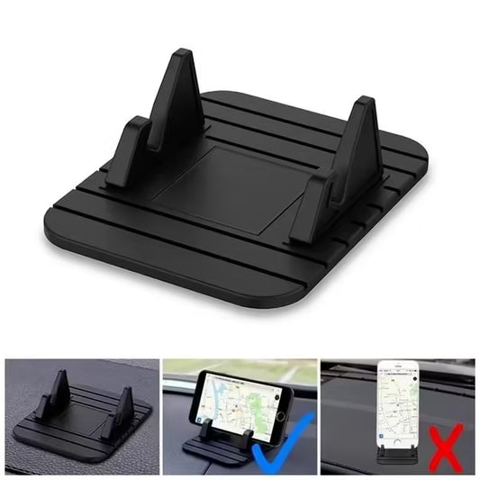 Non-Slip Silicone Car Dashboard Phone Holder Mat | Universal Anti-Skid Mount for Samsung, Xiaomi & More