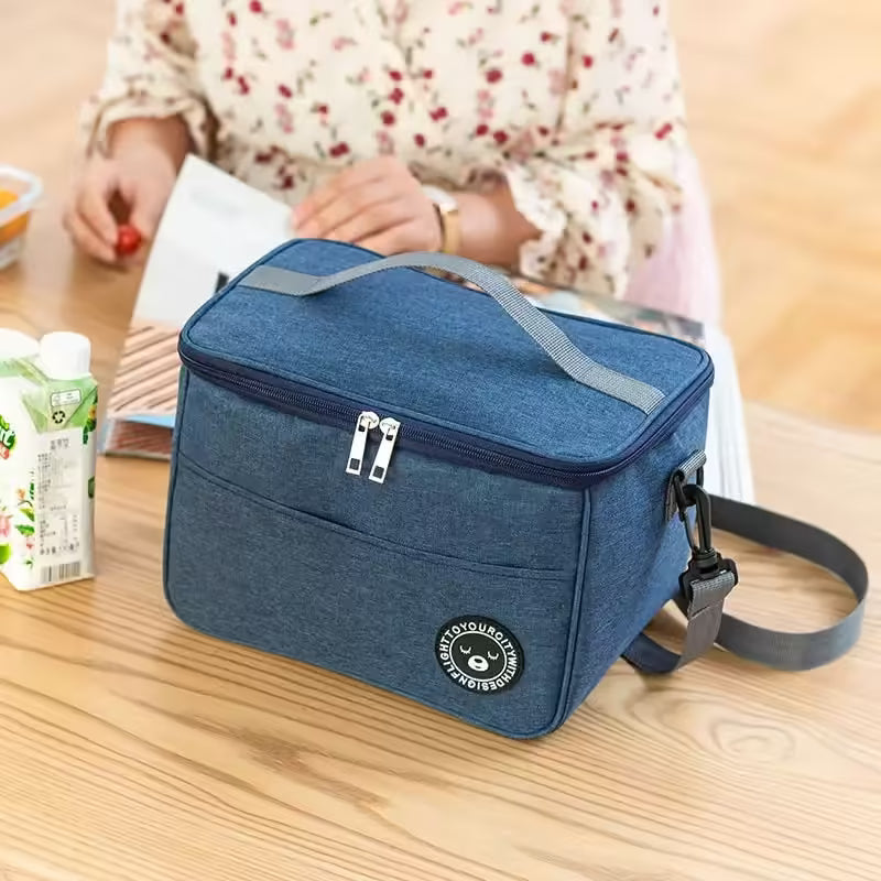 Portable Lunch Bag – Durable Waterproof Thermal Food Box | Insulated Cooler Lunchbox with Shoulder Strap for Office