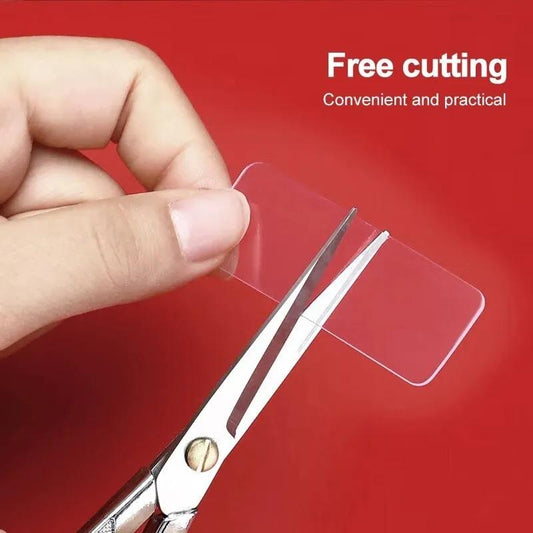 Ruban adhésif transparent double face réutilisable