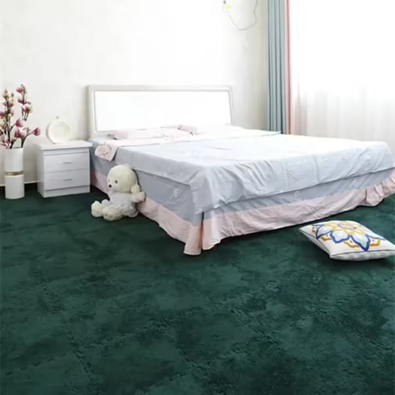 1 Piece Soft Velvet Floor Mat Puzzle Foam Pad for Bedroom and Household - Elegant Suede Carpet Design