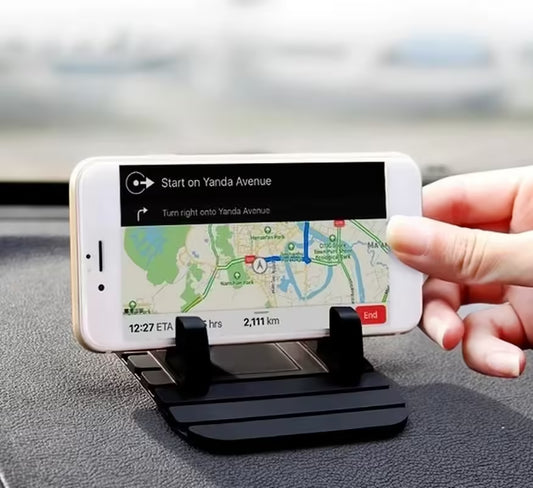 Non-Slip Silicone Car Dashboard Phone Holder Mat | Universal Anti-Skid Mount for Samsung, Xiaomi & More