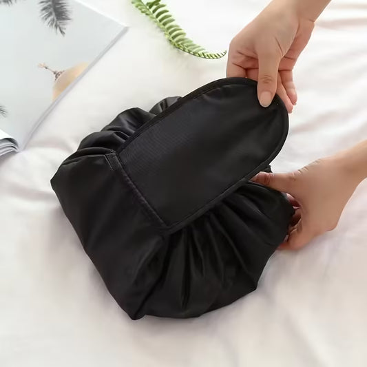 Women’s Drawstring Cosmetic Bag Travel Storage Makeup Organizer | Portable Waterproof Toiletry & Beauty Pouch
