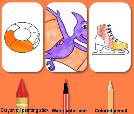 (300cm x 38cm) Different Themes 3 Meters Color Drawing Kids Paper Sticker Roll