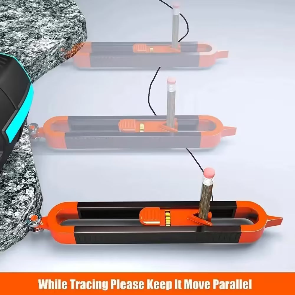 مقياس محيطي بسيط لأعمال النجارة - جهاز لقياس الانحناءات غير المنتظمة