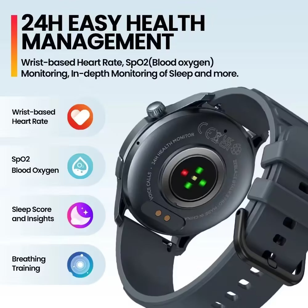 [World Premiere] Zeblaze Btalk 3 Pro Smart Watch - AMOLED Display, Hi-Fi Bluetooth Calls, Health & Fitness Tracking - Stylish & Functional