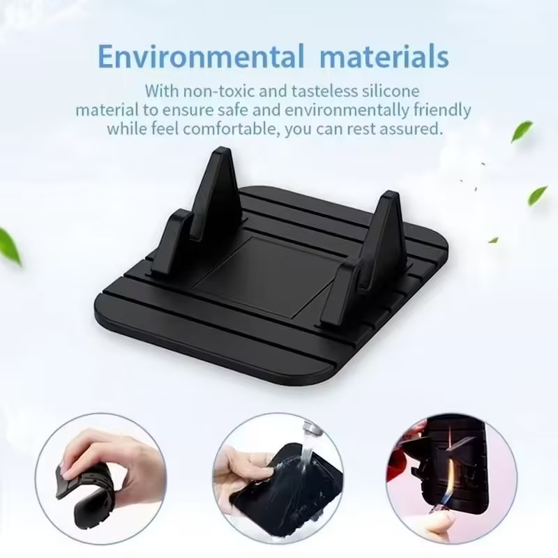 Support de téléphone antidérapant en silicone pour tableau de bord de voiture | Support universel antidérapant pour Samsung, Xiaomi et plus encore