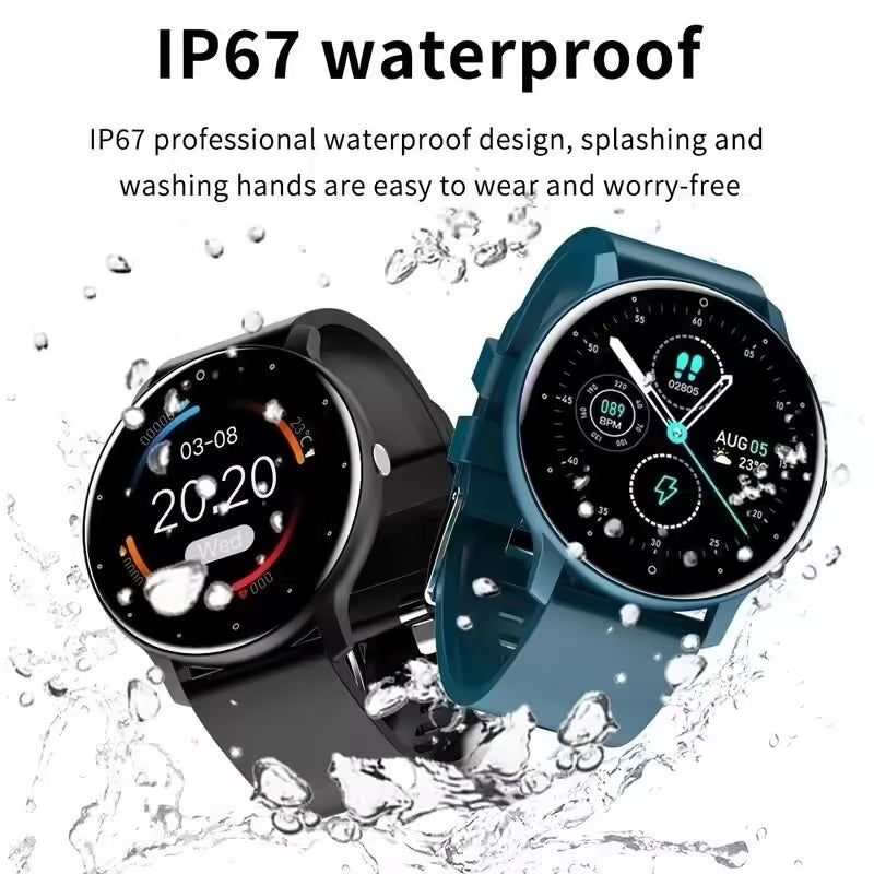 Nouvelle montre connectée pour hommes et femmes - Suivi d'activité en temps réel, moniteur de fréquence cardiaque, montre de sport pour Android et iOS