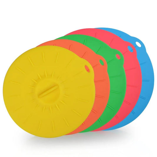 Set of 5 Pieces Silicone Lids – Flexible & Reusable