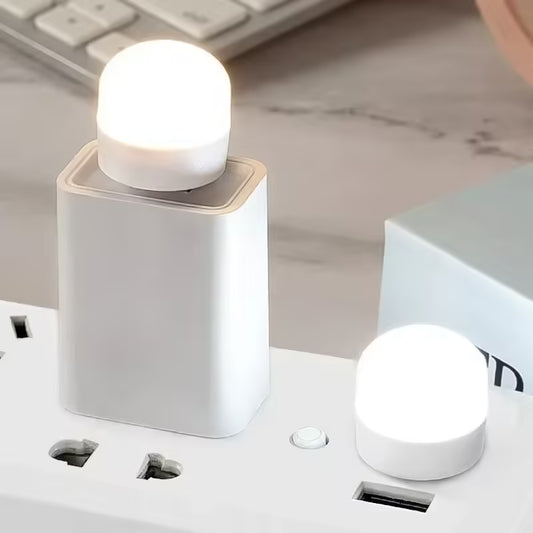 Mini USB Night Light – Warm White Eye Protection Book Reading Light | USB Plug LED Lamp for Computer & Mobile Power Charging