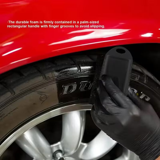 Car Tire Waxing & Polishing Sponge Detailing Pad for Tire, Wheel Rim, and Trim Cleaning & Shine