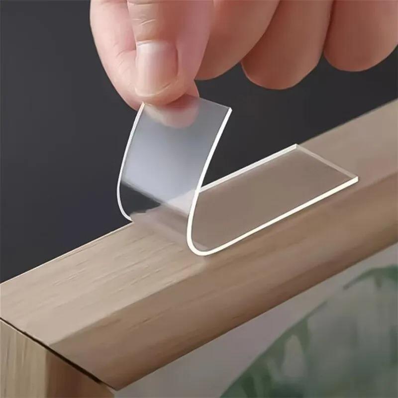 Ruban adhésif transparent double face réutilisable