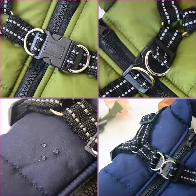 Winter Warm Dog Jacket with Harness Waterproof Coat for Small & Large Dogs | Chihuahua, French Bulldog Outfits
