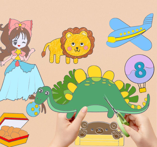 (300cm x 38cm) Different Themes 3 Meters Color Drawing Kids Paper Sticker Roll