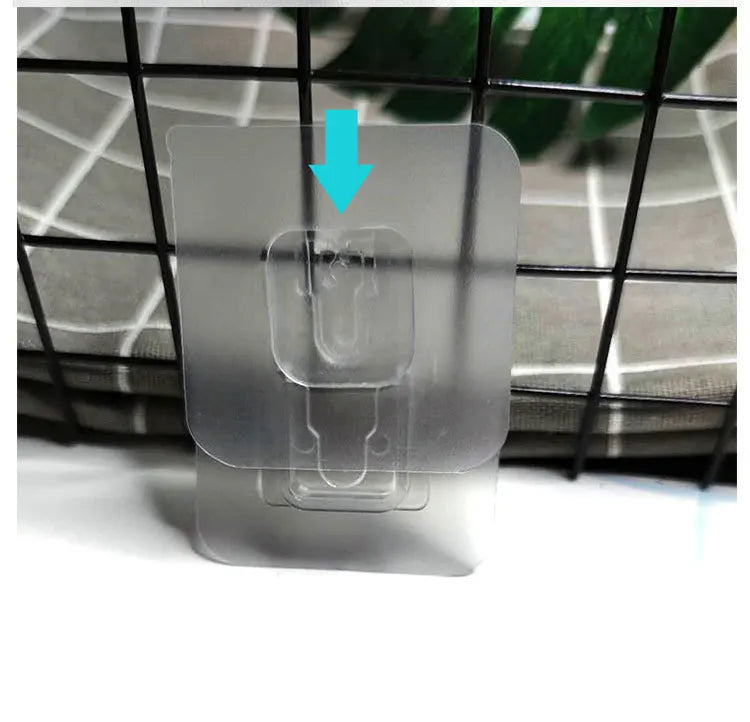 Strong Transparent Double-Sided Adhesive Wall Hooks, Suction Cup Wall Hanger, Heavy-Duty Wall Storage Holder