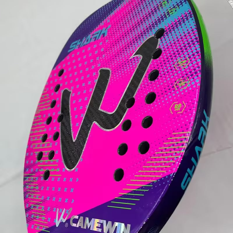 3K Camewin Beach Tennis Racket Full Carbon Fiber, Rough Surface Outdoor Sports Racket for Men, Women, and Seniors | 2024 New Model