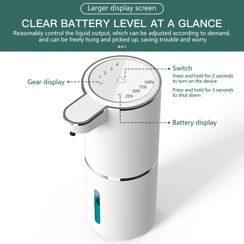 P11 Automatic Induction Soap Dispenser Smart Electric Foam Dispenser for Hands-Free Operation, Mobile Phone Design