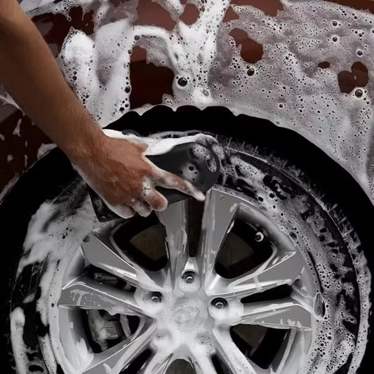 Car Tire Waxing & Polishing Sponge Detailing Pad for Tire, Wheel Rim, and Trim Cleaning & Shine